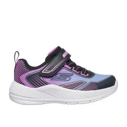 Skechers Girls' Infant Microspec Advance Oasis Point Sneakers Black Size 24 Featuring 3D Printed Mesh Upper Adjustable Strap and Cushioned Insole