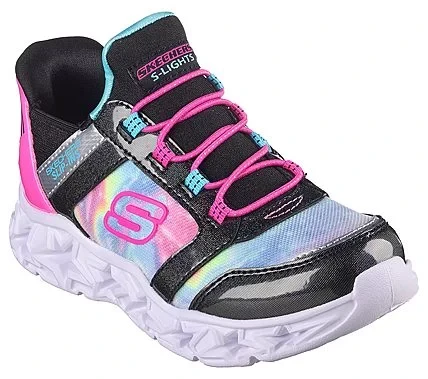 Skechers Girls Galaxy Lights Tie Dye Black Slip On Sneakers 36 - Skechers - Image 3