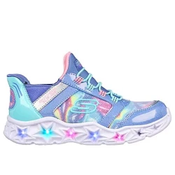 Skechers Girls Galaxy Lights Tie Dye Sneakers, Multicolor, Size 36