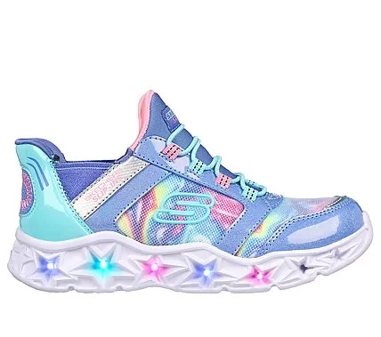 Skechers Girls Galaxy Lights Tie Dye Sneakers, Multicolor, Size 36 - Skechers - Image 2