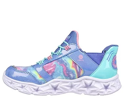 Skechers Girls Galaxy Lights Tie Dye Sneakers, Multicolor, Size 36 - Skechers - Image 3