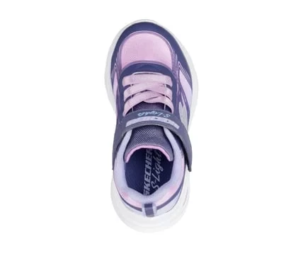 Skechers Girls' S Lights Cosmic Glow Light Up Sneakers NAVY Size 24 Featuring Ombre Sparkle Mesh Uppers, Adjustable Instep Strap, and Step Activated Lights Perfect for Playtime Fun - Skechers - Image 4
