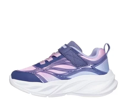 Skechers Girls' S-Lights Cosmic Glow Sneakers Navy Ombre Sparkle Mesh 22 Adjustable Strap Light Up Shoes for Girls - Skechers - Image 5