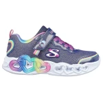 Skechers Girls' Heart Lights Love Prism Navy Sparkle Light Up Shoes - Skechers