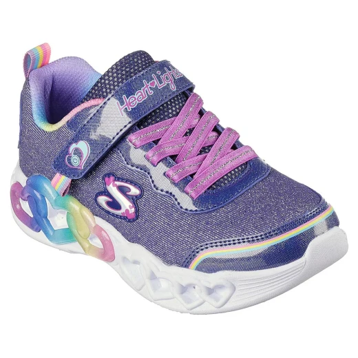 Skechers Girls' Heart Lights Love Prism Navy Sparkle Light Up Shoes - Skechers - Image 3