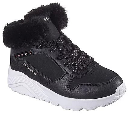 Skechers Girls' Uno Lite Comfurt Collar Black Fashion Sneakers 27 - Skechers - Image 4