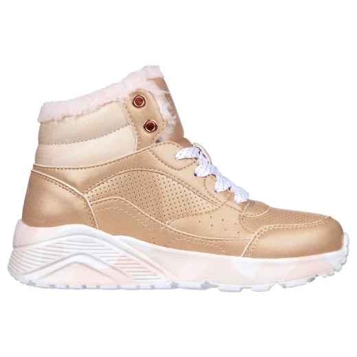 Skechers Girls' Uno Lite Boots Rose 310485L Iridescent Trim Air Cooled Memory Foam Insole Platform Wedge Cushioned Midsole Size 35 Skechers Girls' Uno Lite Boots Rose 310485L Iridescent Trim Air Cooled Memory Foam Insole Platform Wedge Cushioned Midsole Size 35