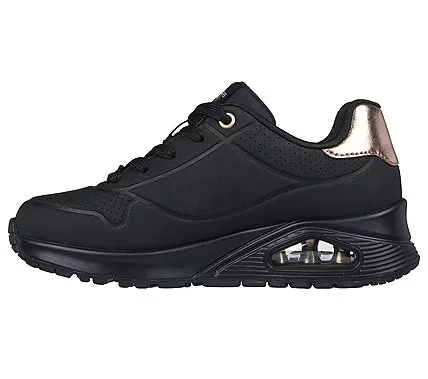 Skechers Girls' Uno Gen 1 Black Fashion Sneaker Featuring Metallic Trim, Air-Cooled Memory Foam Insole, and Visible Skech Air Midsole Size 29 for Girls - Skechers - Image 10