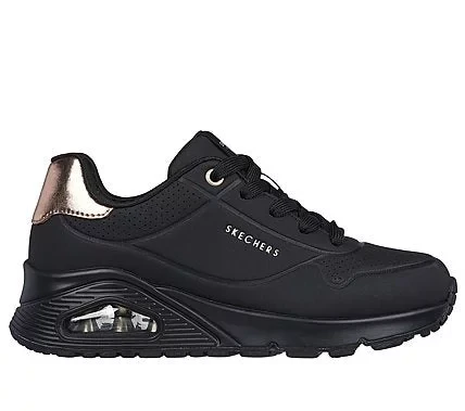 Skechers Girls' Uno Gen 1 Black Fashion Sneaker Featuring Metallic Trim, Air-Cooled Memory Foam Insole, and Visible Skech Air Midsole Size 29 for Girls - Skechers - Image 2