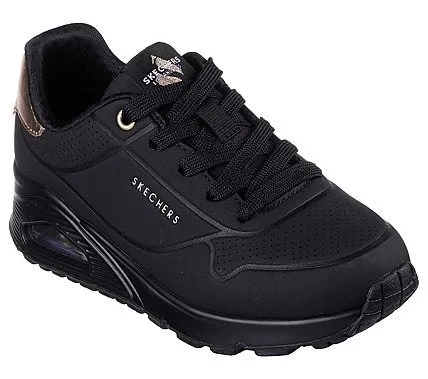 Skechers Girls' Uno Gen 1 Black Fashion Sneaker Featuring Metallic Trim, Air-Cooled Memory Foam Insole, and Visible Skech Air Midsole Size 29 for Girls - Skechers - Image 9