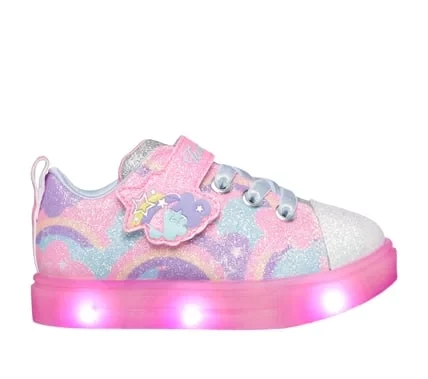 Skechers Girls' Twinkle Sparks Ice 2.0 Light Up Sneakers White 22 with Glitter Rainbow Star and Cloud Print for Sparkling Fun - Skechers - Image 5