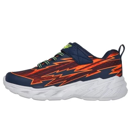 Skechers Boys' S-Lights Light Storm 2.0 Bolt-Brights Light-Up Sneakers, Navy, Featuring Cushioned Insole, Adaptive Closure, On/Off Button, and Durable Mesh Upper, Size 27 - Skechers - Image 5