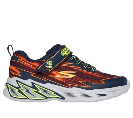 Skechers Boys' S-Lights Light Storm 2.0 Bolt-Brights Light-Up Sneakers, Navy, Featuring Cushioned Insole, Adaptive Closure, On/Off Button, and Durable Mesh Upper, Size 27 - Skechers - Image 7