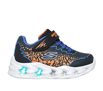 Skechers Boys' Vortex 2.0 Infant Orange Sneakers with Step Activated Light Up Midsole. Features Synthetic Upper, Cushioned Insole, Stretch Laces. Size 22 for Toddlers. - Skechers - Image 2