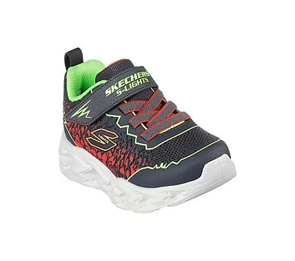 Skechers Boys' Vortex 2.0 Infant Orange Sneakers with Step Activated Light Up Midsole. Features Synthetic Upper, Cushioned Insole, Stretch Laces. Size 22 for Toddlers. - Skechers - Image 4