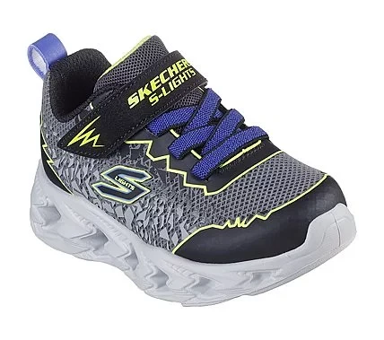 Skechers S Lights Vortex 2.0 Zorento Infant Boys' Sneakers Black 22 with Step Activated Light Up Midsole Cushioned Insole and Adjustable Instep Strap Sporty Style - Skechers - Image 3