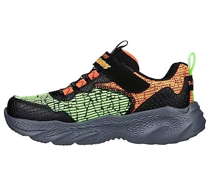 Skechers Boys' Dino Lights Sneakers Black Size 36 Feature a Light Up T Rex Design with Stretch Lace Front and Hook and Loop Instep Strap for Comfort and Fun 400615L BKOR - Skechers - Image 4