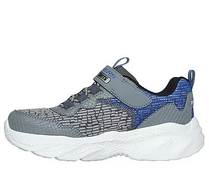 Skechers Boys' Creature Lights Athletic Shoes Charcoal Gray with Light Up Midsole Size 32, Adjustable Strap, Mesh Upper - Skechers - Image 4