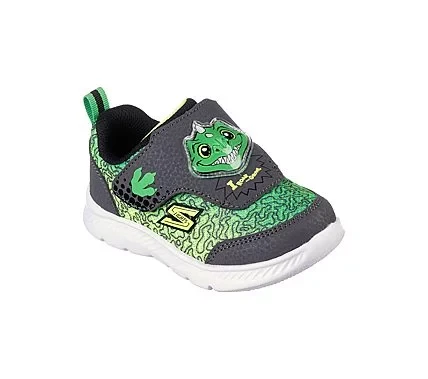 Skechers Boys' Comfy Flex 2.0 Infant Charcoal Sneakers featuring a Lightweight Mesh and Synthetic Upper, Designed for Sporty Comfort and Flexibility, Size 24 - Skechers - Image 3