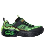Skechers Boys' Creature Crawlers Black Mesh Sneakers with Adjustable Strap - Skechers