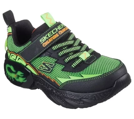 Skechers Boys' Creature Crawlers Black Mesh Sneakers with Adjustable Strap - Skechers - Image 3