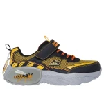 Skechers Boys' Creature Crawlers Yellow Mesh Sneakers with Adjustable Strap - Skechers