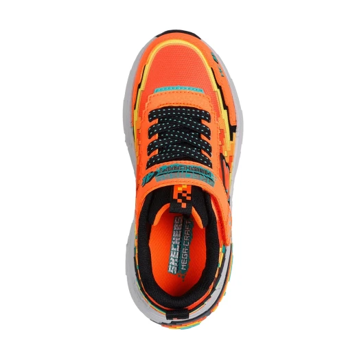 Skechers BOY'S Mega-Craft 4K Athletic Shoes: Orange Pixelated Print with Adaptive Closure, Sporty Comfort, and Tech Piece Midsole - Size 31 - Skechers - Image 5