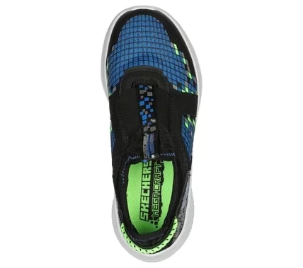 Skechers Boys' Ultra Flex 3.0 Triple Pointz Athletic Shoes Black and Blue Size 28 - Skechers - Image 9