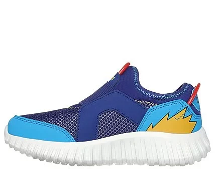 Skechers Boys' Depth Charge 2.0 Navy Blue Athletic Shoes with Game Themed Design and Cushioned Air Cooled Memory Foam Insole Size 37 for Active Kids - Skechers - Image 3