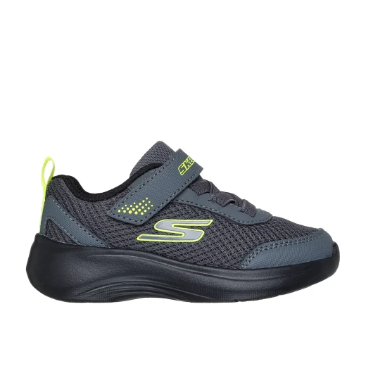 Skechers Boys' Selectors Charcoal Athletic Shoes: Fun Fit Design with Adaptive Closure, Mesh Upper, and Cushioned Insole. Great for Sporty Comfort!