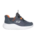 Skechers Boys' Slip-ins Bounder Brisk Burst Charcoal Infant Shoes Size 22 - Skechers