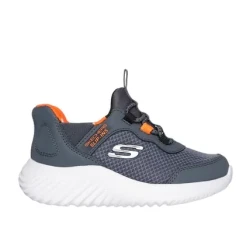 Skechers Boys' Slip-ins Bounder Brisk Burst Charcoal Infant Shoes Size 22