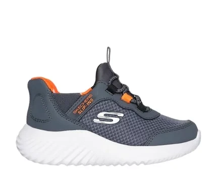 Skechers Boys' Slip-ins Bounder Brisk Burst Charcoal Infant Shoes Size 22 - Skechers - Image 2