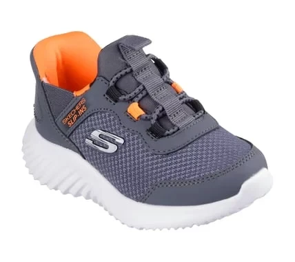 Skechers Boys' Slip-ins Bounder Brisk Burst Charcoal Infant Shoes Size 22 - Skechers - Image 5