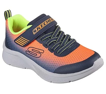Skechers Boys' Microspec Zorva Sneakers Orange Size 32 with Ombre Mesh Upper, Stretch Laces, Adjustable Strap, and Cushioned Comfort Insole for Sporty, Lightweight Wear - Skechers - Image 3