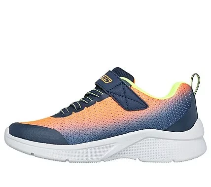 Skechers Boys' Microspec Zorva Sneakers Orange Size 31: Lightweight Sporty Shoes with Ombre Mesh, Stretch Laces, Adjustable Strap, and Cushioned Comfort Insole for Active Kids - Skechers - Image 4