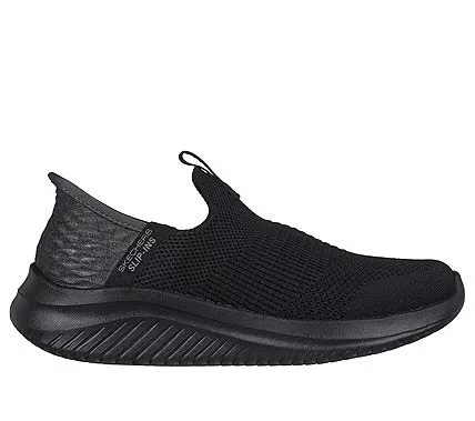 BOYS' SLIP-INS ULTRA FLEX 3.0 - SMOOTH STEP - 28 / BLACK/GRAY - Skechers - Image 2