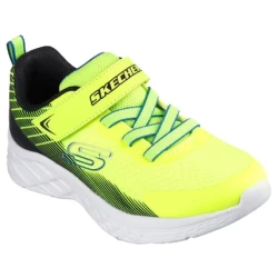 Skechers Boys' Microspec II Athletic Sneakers, Vibrant Yellow Color, Lightweight, Comfortable, and Stylish Design for Active Kids, Size 33, Perfect for Everyday Wear and Play