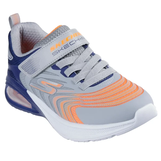 Skechers Boy's Microspec Max Advance Vortivox Grey Sneakers 33 Adaptive Closure Airbag Midsole Cushioned Comfort Insole - Skechers - Image 8