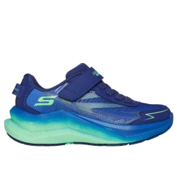 Skechers Boys' Max Cushioning Ascender Performance Running Shoes Navy Blue Size 27. Featuring Max Cushioning Technology, Hook & Loop Closure, and Superior Comfort for Active Kids.