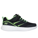 Skechers Boys' GO RUN 400 V2 Strarvo Athletic Running Shoes Black Size 33 Lightweight Mesh Upper Cushioned Insole Adaptive Closure Sporty Comfort for Playtime - Skechers