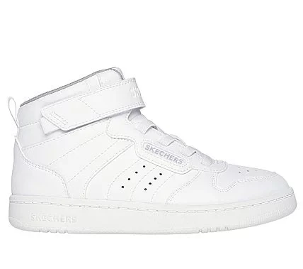 Skechers Boys' Quick Street Rapid Avenue High Top Sneakers White 32 Duraleather Perforated Details Stretch Laces Comfort Insole Skechers Boys' Quick Street Rapid Avenue High Top Sneakers White 32 Duraleather Perforated Details Stretch Laces Comfort Insole