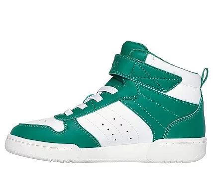 Skechers Boys' Quick Street Rapid Avenue High Top Sneakers White 30 Featuring Duraleather Upper Perforated Details Stretch Laces Adjustable Instep Strap Cushioned Comfort Insole - Skechers - Image 7