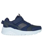 Skechers Boys' Uno Lite Navy Sneakers, Size 32, Featuring Lightweight Synthetic & Mesh Upper with Stretch Laces & Air-Cooled Memory Foam Insole for Ultimate Comfort and Style - Skechers