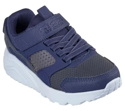 Skechers Boys' Uno Lite Navy Sneakers, Size 32, Featuring Lightweight Synthetic & Mesh Upper with Stretch Laces & Air-Cooled Memory Foam Insole for Ultimate Comfort and Style - Skechers - Image 3