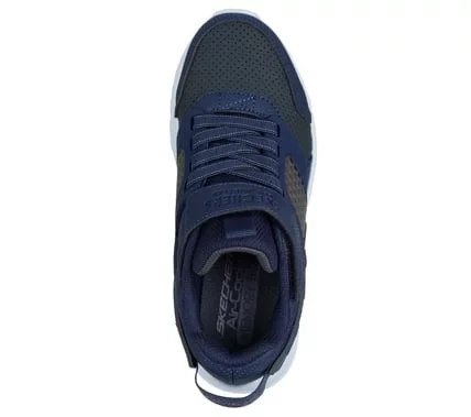 Skechers Boys' Uno Lite Navy Sneakers, Size 32, Featuring Lightweight Synthetic & Mesh Upper with Stretch Laces & Air-Cooled Memory Foam Insole for Ultimate Comfort and Style - Skechers - Image 4