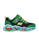 Skechers Boys Infants Play Scene Barn Squad Buddies Shoes Green Color 23 Featuring Mesh Upper Adaptive Closure and Farm Themed Graphics for Active Toddlers - Skechers