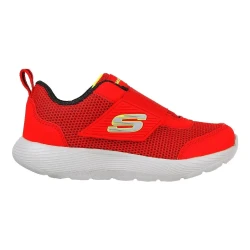 Skechers Girls' Dyna-Lite Varitix Infant Sport Shoes in Red, Size 24 with Lightweight Mesh Upper, Hook and Loop Strap, and Comfort Midsole for Everyday Wear and Active Play
