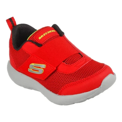 Skechers Girls' Dyna-Lite Varitix Infant Sport Shoes in Red, Size 24 with Lightweight Mesh Upper, Hook and Loop Strap, and Comfort Midsole for Everyday Wear and Active Play - Skechers - Image 3