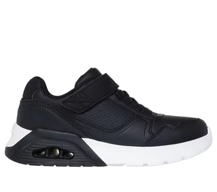 Skechers Boys' Uno Lite 2.0 Fashion Sneakers Black with Duraleather Upper Size 27 Comfort Air Cooled Memory Foam Insole Skechers Boys' Uno Lite 2.0 Fashion Sneakers Black with Duraleather Upper Size 27 Comfort Air Cooled Memory Foam Insole